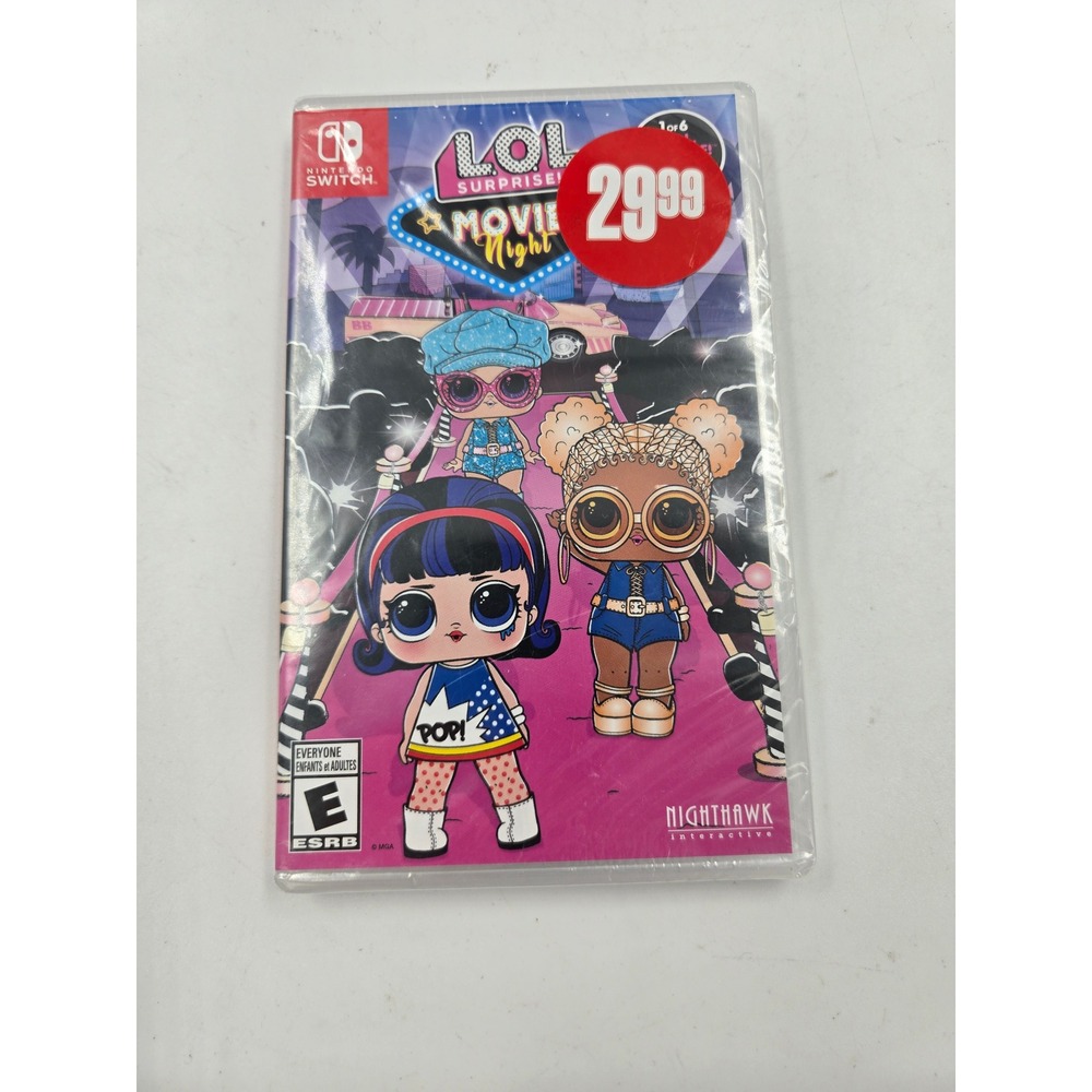 LOL Surprise Movie Night Nintendo Switch Video Game New Sealed Nighthawk MGA